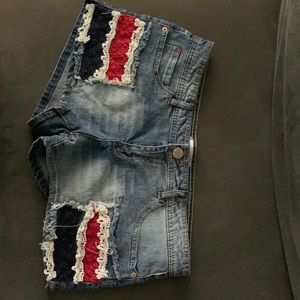 Patriotic Blue Jean shorts